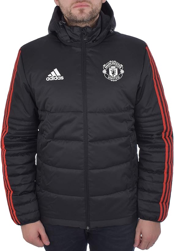 adidas Performance Mens MUFC Man United Padded Jacket L Black Amazon