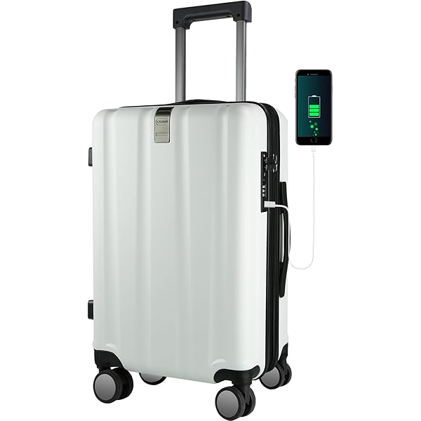 Amazon.com | VANKEAN Carry On Luggage with Spinner Wheels & TSA