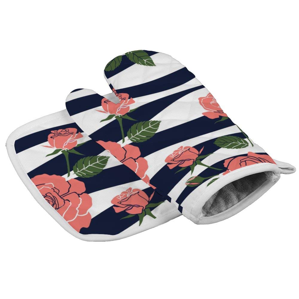 Best Matching Oven Mitts In Rose Pattern
