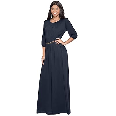 Vestido Maxi Pleated Vintage de Manga Larga para El Salvador Ubuy