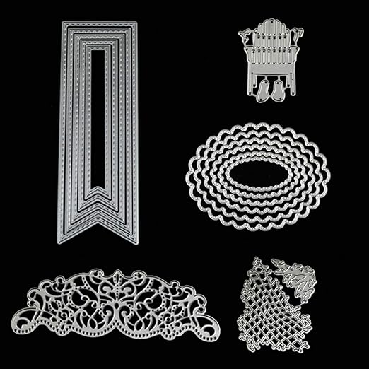 Amazon Com 5 Set Oval Banner Fishing Net Flower Cutting Dies