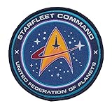 Patch Squad Men's Tactical Star Trek TNG STARFLEET COMMAND United Federation of Planets (Blue Woven)