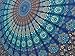Popular Handicrafts Tapestry wall hanging Twin Hippie Mandala Bohemian wall tapestry Psychedelic Indian Bedspread Magical Thinking Tapestry 84x54 Inches,(215x140cms)