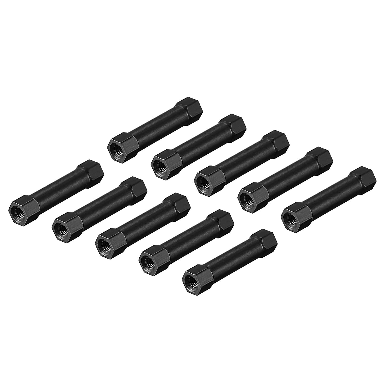 DMiotech 10 Pack M3x30mm Hex Standoff Hexagon Studs Aluminum Alloy for FPV/RC/PCB, Black