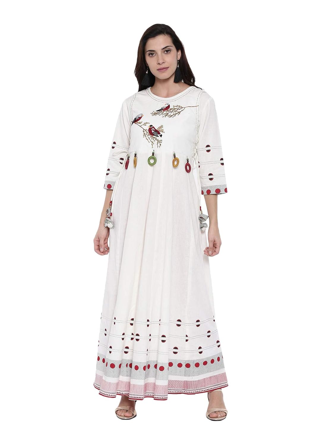 white long anarkali kurti