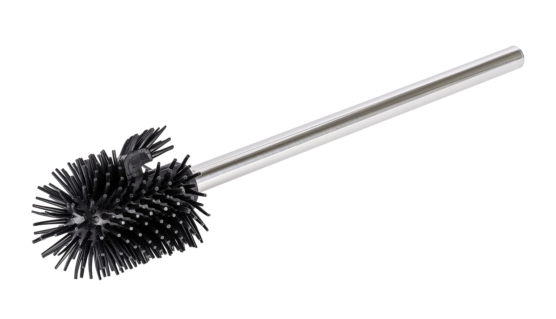 WENKO Cepillo repuesto silicona con limpiador de borde, Stainless-Steel, Silver, 7.5 x 7.5 x 35 cm