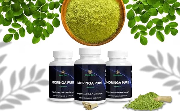 BLEND CORE MORINGA ANTIOXIDANT CAPSULES – NATURAL MORINGA OLEIFERA – 800 MG ENERGY, METABOLISM, & IMMUNE SUPPORT.
