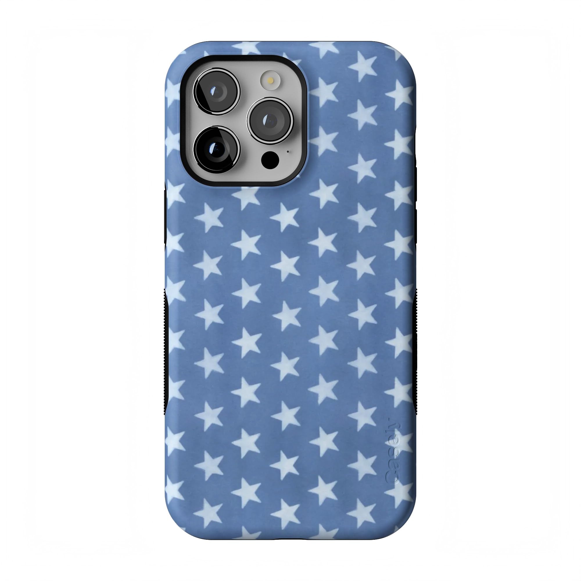 Casely iPhone 14 Pro Max Case | Coastal Blues | Denim Stars | Bold Protective Design | Compatible with MagSafe
