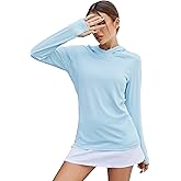 LUYAA Women's UPF 50+ Sun Protection Hoodie Breathable Stretch Hiking Shirts Long Sleeve for Running Outdoor Workout