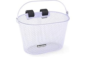 ANZOME Kids Bike Basket, Bicycle Basket for Boy and Girl, Waterproof Metal Wire Children's Bicycle Basket, Suitable for Most Children's Bicycles and Kids Tricycles
