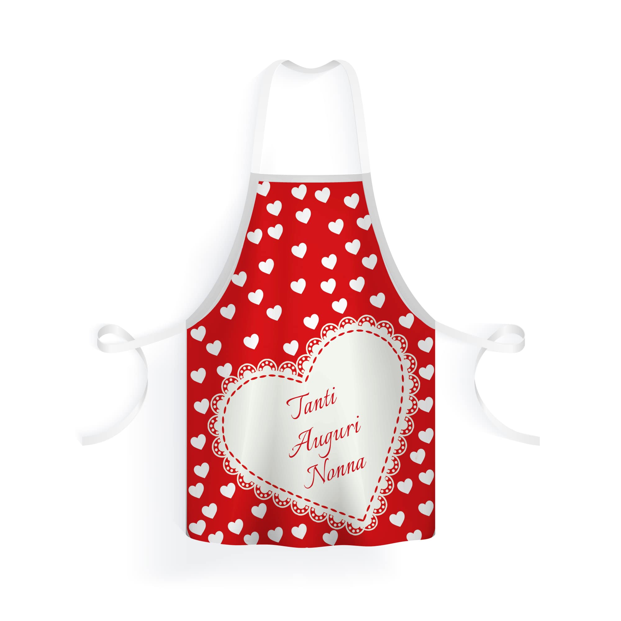 AL PRODUCTION Kitchen Apron - MUCH WISHES Grandma - Humor - Gift Idea, red