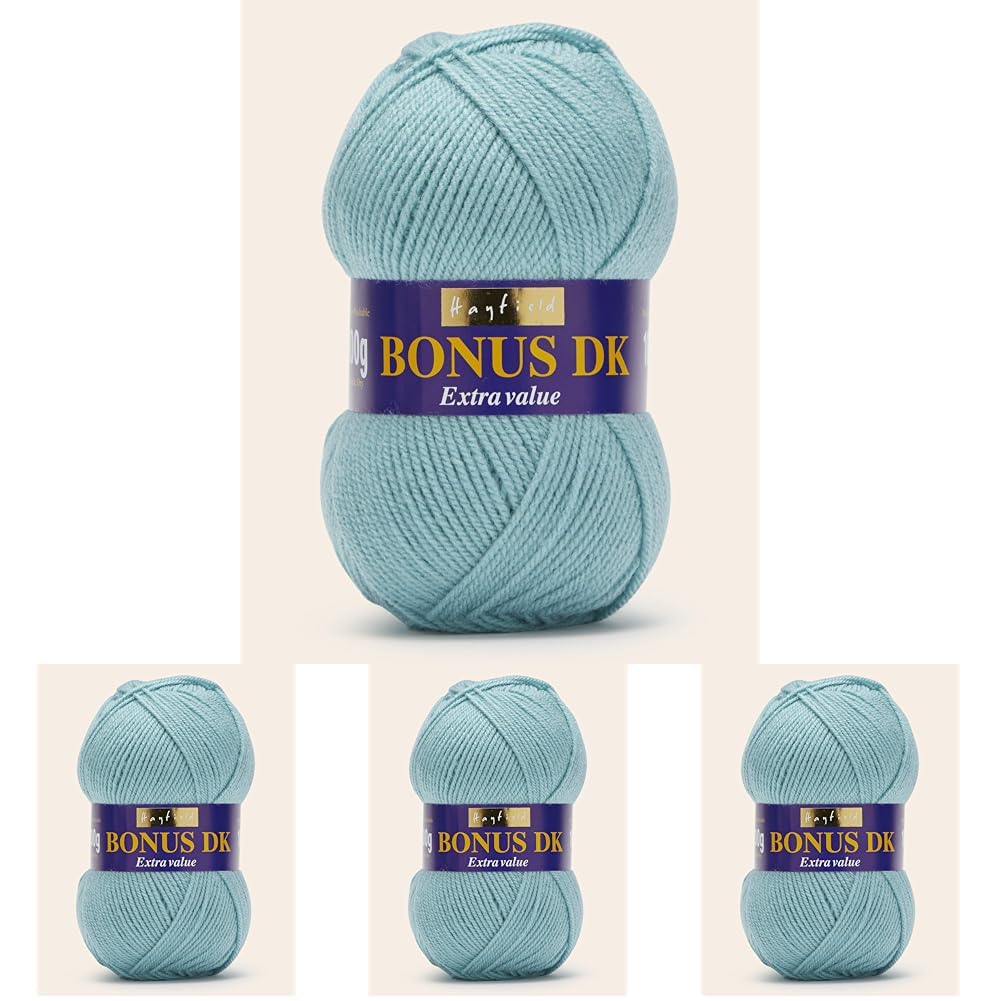 Sirdar Hayfield Bonus DK Double Knitting, Lagoon Blue (607), 100g (Pack of 4) — image 1