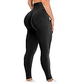 ASAGI Scrunch Butt Lifting Workout Leggings for Women High Waist Yoga Pants Amplify Gym Seamless Booty Tights