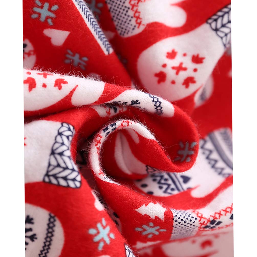 ENJOYNIGHT Women\'s Sleep Shirt Flannel Print Pajama Top Button-Front Nightshirt Sleepwear (X-Large, Red)