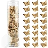 Ahoney 60PCS Mini Gold Butterfly Hair Clips for Hair with Box Glitter 90s Y2k Hair Accessories for Girls Women 08