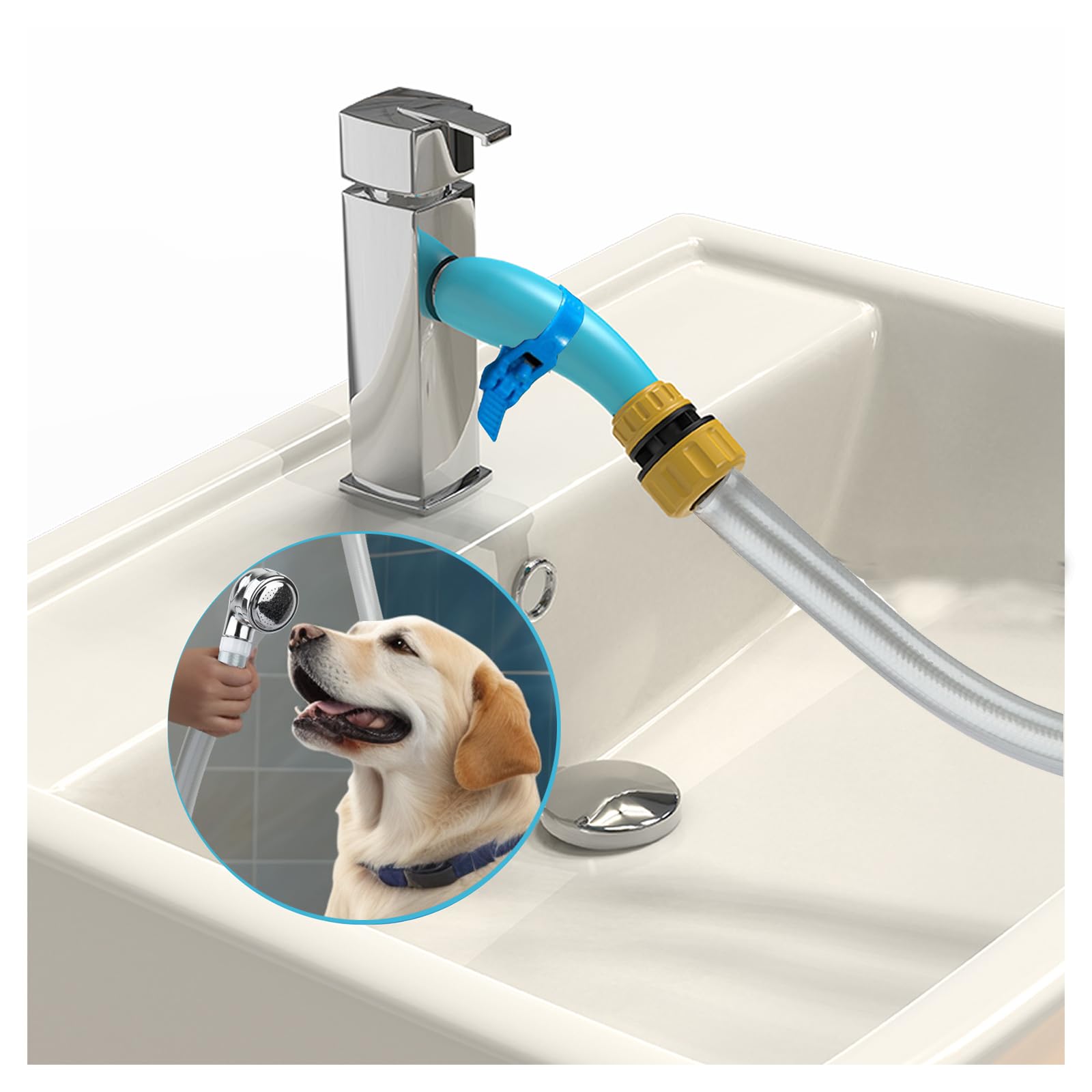 Photo 1 of Slip-on Shower Attachment Hose Sprayer: for Faucet and Shower Diameter of Less Than 4 in (86inb)