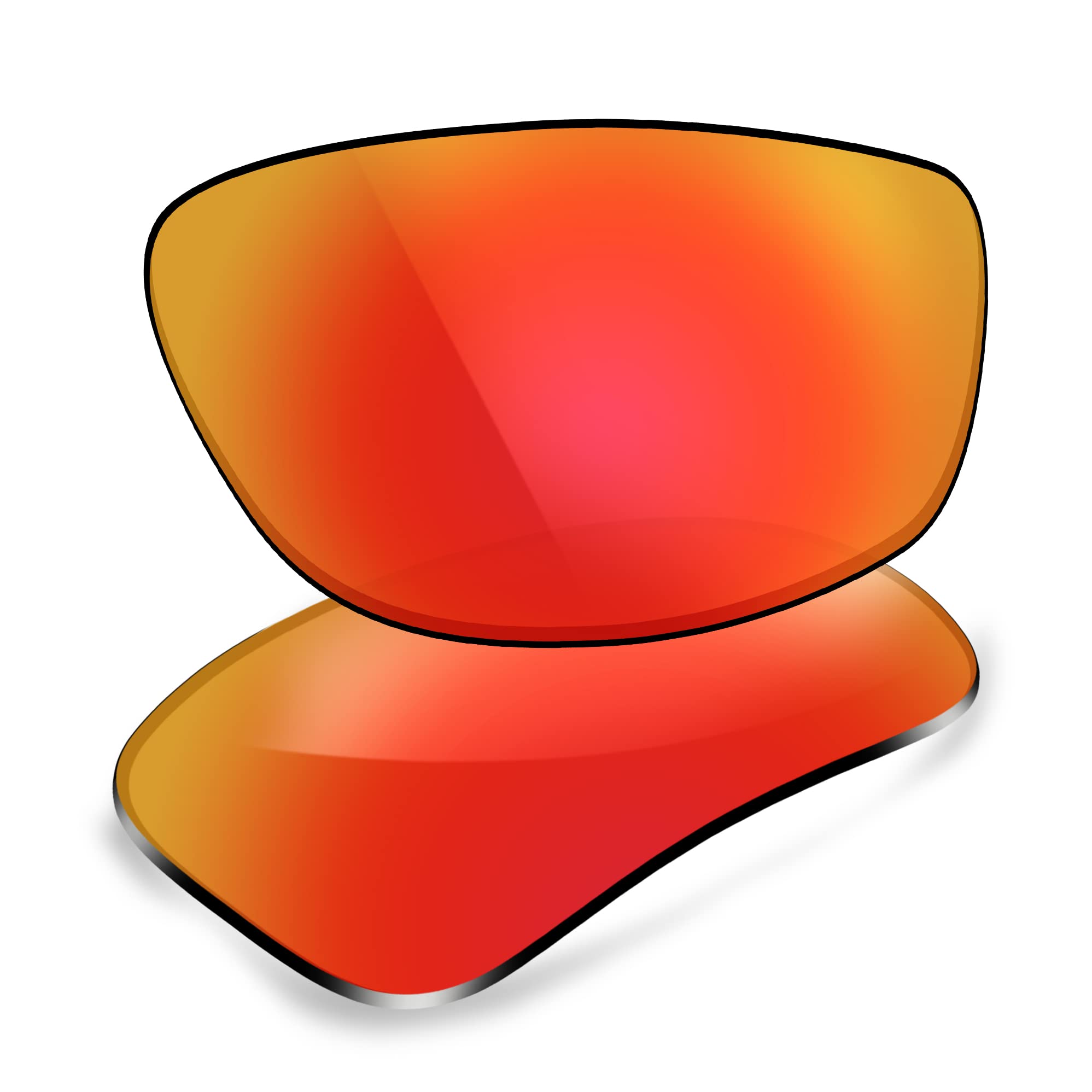 ThunderClap POLARIZED Replacement Lenses for Electric Tech One Sunglasses - Aurora Red