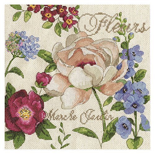 Tobin 2849 14 Count Marche Jardin Counted Cross Stitch Kit, 10
