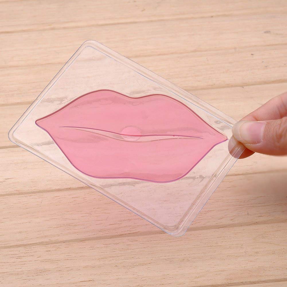 Adofect 30 Pieces Collagen Crystal Lip Masks, Collagen Lip Pads Great for Moisturizing Lip, Remove Dead Skin, Anti Chapped & Anti-Aging and Plump Your Lips, Pink : Beauty