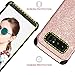Galaxy Note 8 Case, BENTOBEN Bling Glitter Samsung Note 8 Case 2 in 1 Slim Hybrid TPU Bumper Hard PC Cover Coat Sparkly Shiny Cute Faux Leather with Metal Kickstand for Samsung Galaxy Note8 Rose Gold