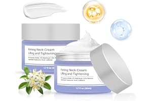 WYUUKI Neck Firming Cream Retinol For Tightening Lift Sagging Tighten Creams Line Remover Anti-Aging Cream Wrinkle Tightener Moisturizer Even Skin Tone With Pro-Active Repair Firming Complex 1.7 FLOz 2 Pcs
