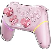 BRHE Wireless Controllers for Switch,Controller for Nintendo Switch/Lite/OLED/Switch 2/Windows PC/Tesla with Programmable/Vibration/Dual Turbo Funtion,Controller for Switch Pro Gamepad (Switch pink)