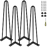 L'aimefois 40" Metal Black Table Legs