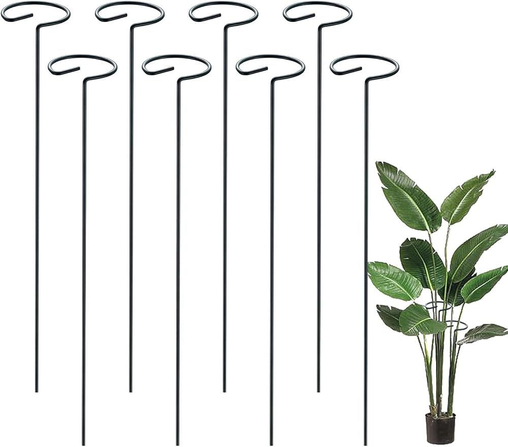 Garden Mile Heavy Duty Circular Plant Support Rings 10pc Spiral Stakes