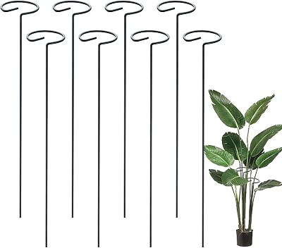 Garden Mile Heavy Duty Circular Plant Support Rings 10pc Spiral Stakes