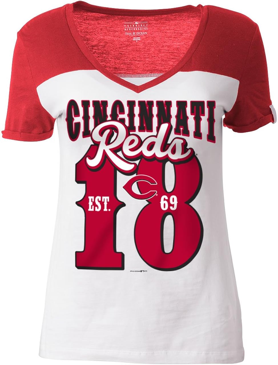 5th & Ocean MLB Cincinnati Reds Women's Cotton Short