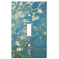 Single Gang Toggle Wall Plate - Van Gogh: Almond Blossoms