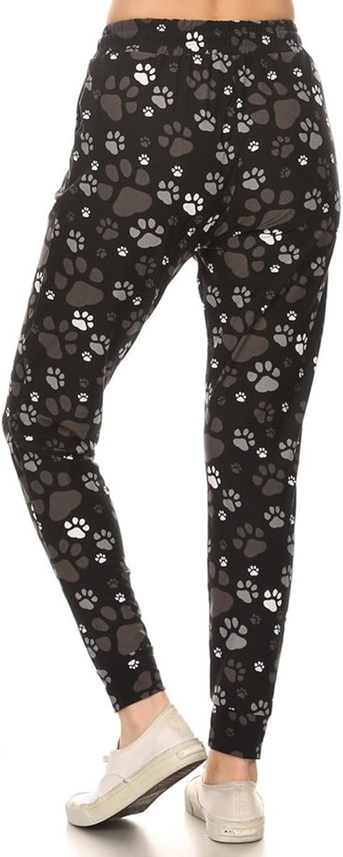 Leggings Depot Premium Women's Joggers Popular Printed High Waist Track Yoga Full Pants (S-XL) BAT4 at  Women’s Clothing store