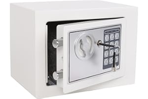 Yuanshikj Electronic Deluxe Digital Security Safe Box Keypad Lock Home Office Hotel Business Jewelry Gun Cash Use Storage (Silver 1)