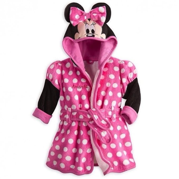 Disney Store Deluxe Minnie Mouse Bath Robe Towel for Baby