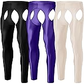 ZONBAILON Shiny Sheer Men's Compression Tights Pants Leggings for Rave Club, Gym & Base Layer Sexy Underwear