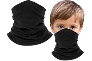 Vanolu Kids Neck Warmer Fleece Scarf for Winter, Cold Weather Neck Gaiter Warmer for Boys Girls Skiing Breathable Face Cover
