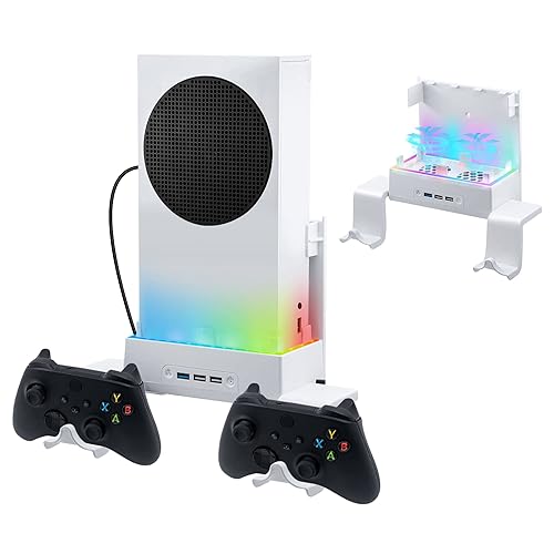 Mcbazel Wall Mount Kits with Cooling Fan for Xbox Series S, RGB