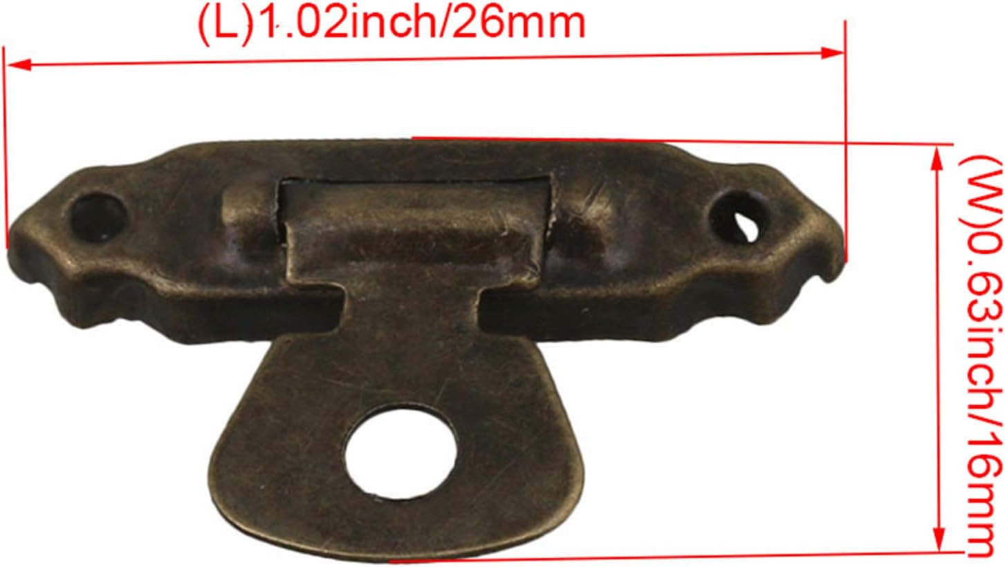 Yibuy 20pcs Mini Jewelry Chest Box Buckles Toggle Hasp Iron Latch Catch Clasp Bronzy - Image 5