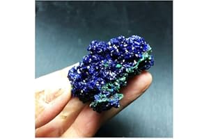 Wixine 1Pcs Natural Azurite Malachite Crystal Mineral Specimen Healing Stone 1-3cm