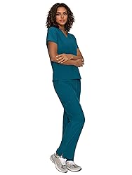 floralhue Scrubs for Women, V-Neck Scrubs Top