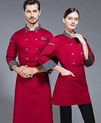 Unisex Double-Breasted Chef Coat Back Full Mesh