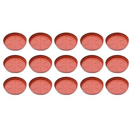 Klaxon Plastic Drip Tray Set - Bottom Tray Set for Garden Planters - 7 Incehs - Pack of 15
