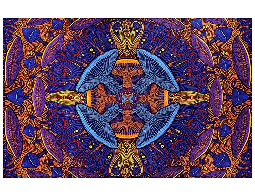 Sunshine joy 3d magic mushroom tapestry tablecloth wall…