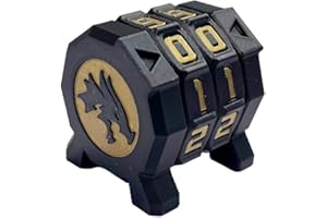 STORKY MTG Life Counter, 00-99 Range 2 Ring Wheel Game Counter with Lotus Symbol, Health Tracker Dial Game for EDH Damage, Board Game, RPG TGG Card Games