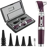 Otoscope Kit, Ear Scope with Light, 3X Magnification, 4 Speculum Tips Size, Ear Infection Detector, Otoscope Ear Care Tool Fi