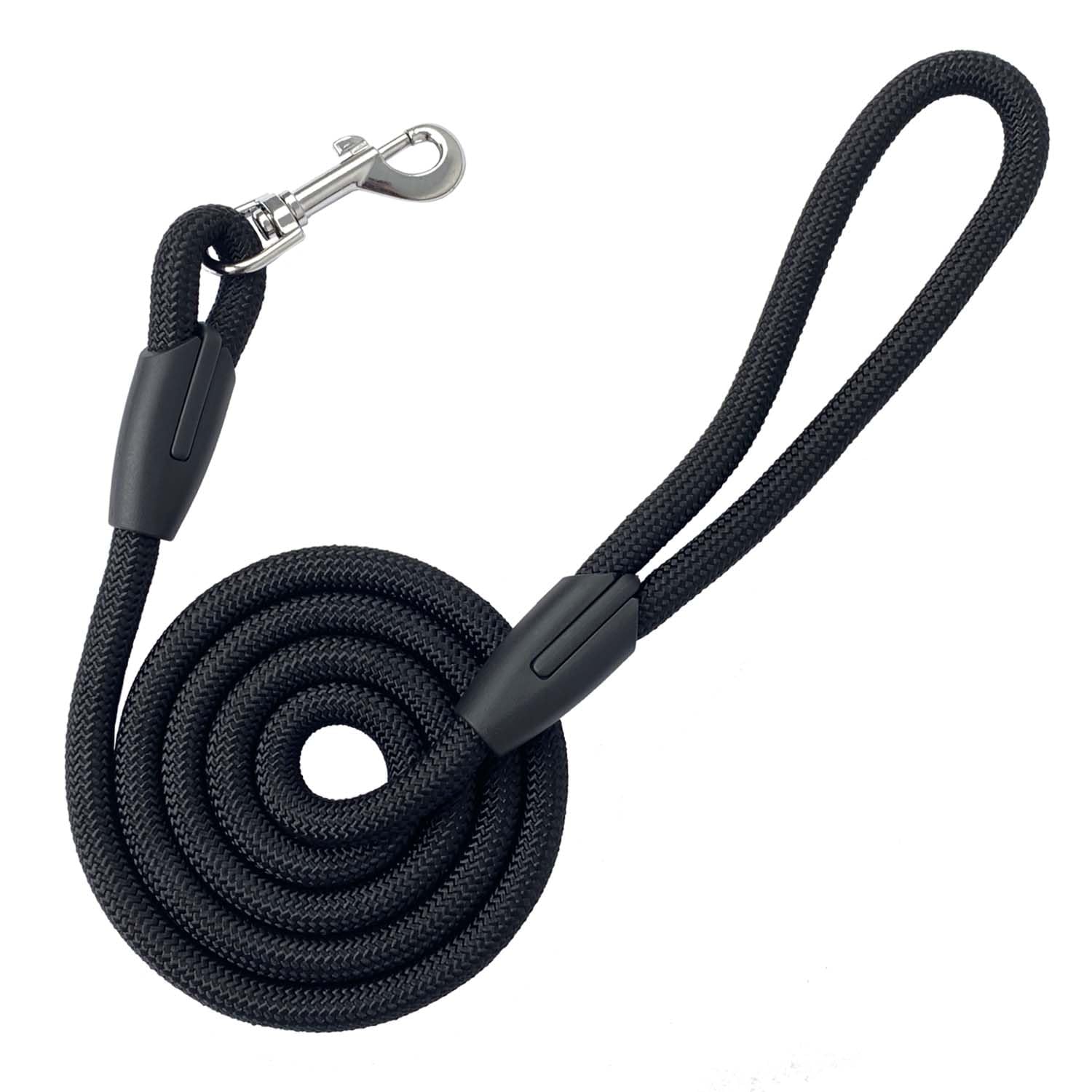 Aitodos® 1.5m Rope Dog Lead, 1.2cm Black Dog Leads, Anti-Pull Dog Leash, Suitable for Training or Walking, Suit for Extra Large, Medium and Small Dogs