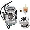 labwork Carburetor and Intake Replacement for Yamaha Bear Tracker 250 YFM250 1999 2000 2001 2002 2003 2004 4XE-14140-12-00 4XE-14140-13-00
