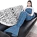 Senmar Mermaid Tail Blanket knit crochet and Mermaid Blanket for Adult, Summer Super Soft Sleeping Bags(71