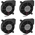 5015 Brushless Cooling Fan 4PCS 3D Printer Blower DC 12V Fans 50x50x15mm Fan for Hotend Extruder Heat Sinks with 2 Pin Terminal and Other Small Appliances Series Repair Replacement(12V 0.18A)