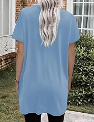 Poetsky Women's Batwing Sleeve Tunic Shirts Loose
